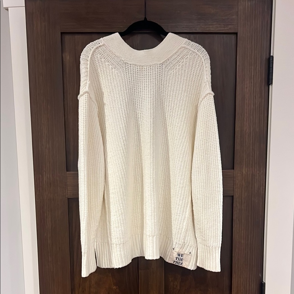 We The Free White Crew Neck Sweater